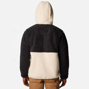 Sweat-shirts à capuche en fausse fourrure sherpa thermique personnalisés pour hommes, fermeture éclair, écologiques, décontractés, pour l'extérieur - Product Image 2