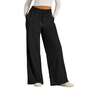 Pantalones de chándal de pierna ancha de cintura alta para mujer Pantalones de Jogger de yoga Casuales - Product Image 5