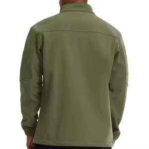 Veste Softshell à capuche pour hommes en gros pour les cyclistes coupe-vent et protection pour la saison d'automne tissu en toile - Product Image 5
