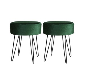 2024 tabouret de bar ottoman nouveau design avec dessus en cuir marron fer noir poudre nous avons fini mini tabouret au meilleur prix - Product Image 2