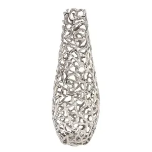 Acabado en oro de alta calidad para sala de estar, decoración de mesa, florero de Metal tradicional, florero de Metal para decoración del suelo del hogar - Product Image 5