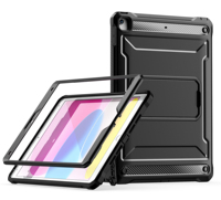Protection contre les chutes pour iPad Air 3 / Pro 10,5 pouces - Étui robuste avec béquille rotative et rangement pour Apple Pencil