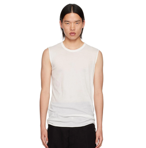 Débardeur de sport pour homme en maille respirante, 100% coton, séchage rapide, écologique, coupe ample, col carré, vente en gros sur mesure - Product Image 4