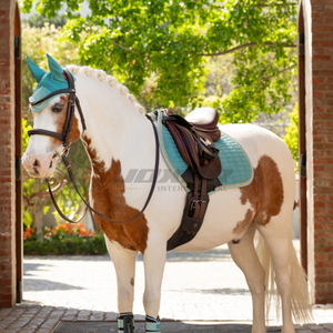 Bonnet d'oreille de cheval au Crochet de luxe Léger Respirant Lavable Fly Veil Pakistan Fournisseur pour les spectacles équestres Bonnet d'oreille - Product Image 5