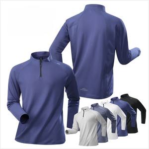 Sweat-shirt à demi-zip à col montant en molleton, essentiel pour l'automne, pour hommes, vêtements de sport, vêtements de rue, fabrication directe d'usine OEM - Product Image 1