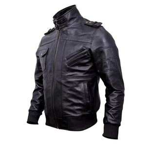 Nouvelle veste en cuir pour homme, mode, hiver, couleur unie, populaire, simple, décontractée, veste en cuir pour homme, tendance - Product Image 2