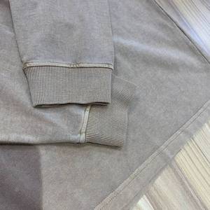 Camiseta lisa de manga larga de gran tamaño para hombre, camiseta de manga larga de algodón, camiseta lavada con ácido Vintage con estampado personalizado para hombre - Product Image 5