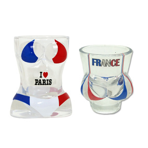 Vente en gros logo personnalisé J'aime la Grèce Pays Drapeau Bikini Verre à liqueur Souvenir Grèce Verres à liqueur - Product Image 2