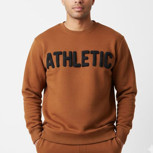 Ensemble de survêtement imprimé en relief, style urbain moderne, coupe confortable, collection hiver - Product Image 3