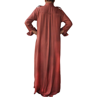 Robe Abaya Musulmane en Tissu de Bambou Écologique Résistant aux UV de Haute Qualité, Simple, Unie, Longue, à Manches Longues et Col Carré