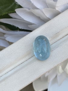 Increíble PIEDRA DE cabujones de forma ovalada de Aguamarina de Color superior Natural con buen brillo, piedras preciosas sueltas para hacer joyas de 13,69 quilates - Product Image 2