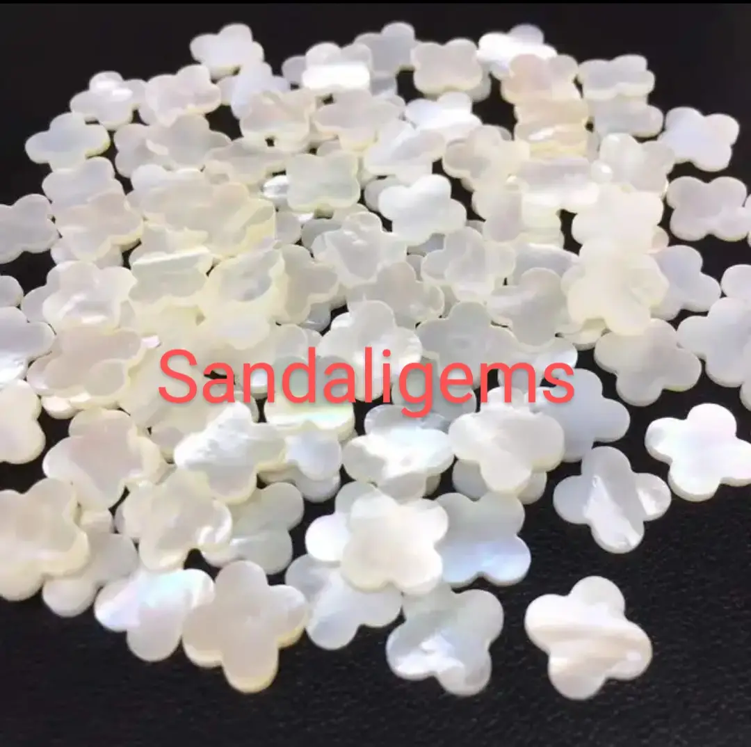 Mother Of Pearl Clover Stones Four Leaf wholesale price Clover shell High Quality White Color Mother Of Pearl Shell