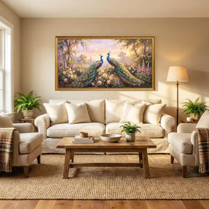 Pintura Digital de Pavões da Natureza |   Arte de Parede Imprimível em PDF |   Tamanho Personalizado |   Download Instantâneo - Product Image 3