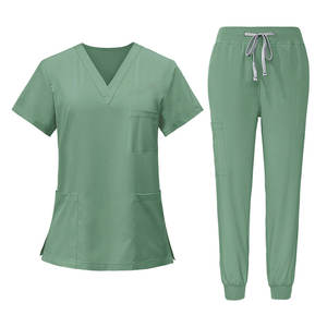 Costume de gommage en coton 100% sur mesure fabriqué en usine à vendre manches courtes vêtements de travail d'hôpital médical gommage d'allaitement - Product Image 1