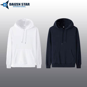 Sweat à capuche décontracté pour homme, hiver, 100% coton, écologique, respirant, coupe-vent, uni, logo personnalisé sur le devant, 300-500 grammes - Product Image 6