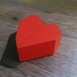 Red <b>Heart</b> <b>Shaped</b> Paper Gift <b>Box</b> Romantic Packaging for Valentine Day Wedding Anniversary and Luxury <b>Chocolate</b> or Jewelry Gifts - Product Image 6