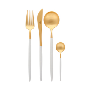 Hot Selling Stainless Steel Metal <b>Gold</b> Color Luxury Hotel Wedding <b>Cutlery</b> Low Prices Flatware <b>Cutlery</b> <b>Set</b> - Product Image 5
