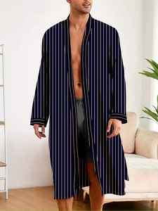 Batas de dormir para hombre de satén de seda 100% simples y suaves, batas de baño de seda personalizadas de verano de alta calidad con logotipo personalizado. - Product Image 4