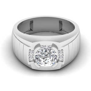 Anillos de Hip Hop de Plata de Ley 925 con corte redondo de diamante cultivado Leb más populares para hombres con claridad VVS mejorada - Product Image 5