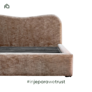 Modern Unique Queen/<b>King</b> <b>Size</b> <b>Bed</b> Wooden <b>Frame</b> Fabric Upholstery Widening <b>Headboard</b> Simple Design Soft Backrest Hotel Apartment - Product Image 3