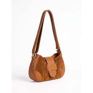 Borsa a Tracolla Morbida in Vera Pelle Scamosciata e Pelle Dollaro - Made in Italy - Art. 26119 - Product Image 2