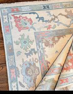 NOEUD RUG Tapis Oushak Pastel de haute qualité 6x9 traditionnel brodé pour la maison hôtels salon et restaurants - Product Image 3