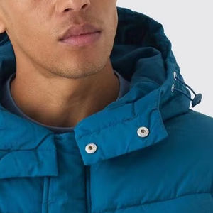 Vestes d'hiver à capuche ajustables pour hommes, vestes à boutons pour hommes, vente en gros de doudoune matelassée à bulles, veste chaude à bulles - Product Image 4