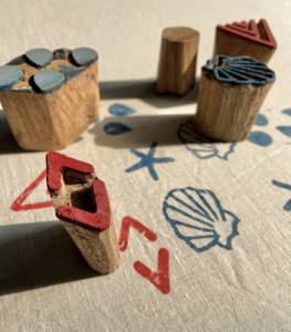 Juego de Sellos de Impresión de Bloques de Madera para Tela, Arcilla y Manualidades |   Concha, Estrella de Mar, Tela, Papel, Estampado - Product Image 4