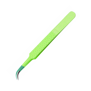 Pince à cils robuste pour la maison et le salon avec poignées antidérapantes et pince à épiler pour manucure enduite de papier vert - Product Image 6