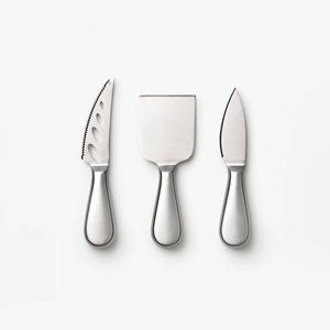 Ensemble élégant de couteaux à fromage en acier inoxydable fabriqués à la main finition polie portable durable pour les intérieurs de salle à manger décoratifs modernes - Product Image 1
