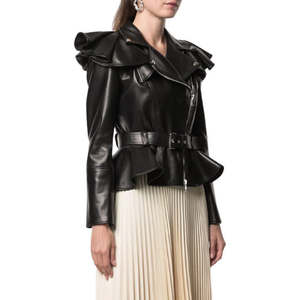 Veste en cuir d'hiver à la mode personnalisée pour femmes vestes pour hommes de grande taille pour dames - Product Image 4