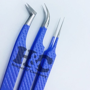 Nouvelle pince à épiler bleue pour Extension de cils pince à épiler Extension de faux cils Logo de marque privée offre pince à cils vison - Product Image 6