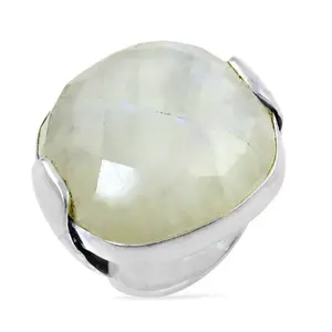 แหวนเงินมูนสโตนปรับขนาดได้สำหรับผู้หญิง สไตล์โรแมนติก ทันสมัย ย้อนยุค ชุบทองและโรสโกลด์ ประดับด้วยเครื่องประดับเงินแท้ - Product Image 1