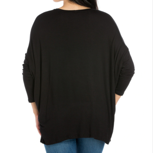 เสื้อถักแขนยาวโดลมานสำหรับผู้หญิง สไตล์นอร์มคอร์/มินิมอลลิสต์ - Product Image 2