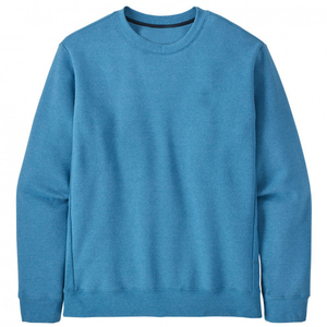 Añadir logotipo personalizado bordado azul cuello redondo suéter sudadera Unisex venta al por mayor algodón polar pulóver - Product Image 1