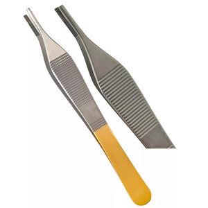 คีมหนีบเนื้อเยื่อ TC Adson เกรดสูง1X2ฟันสีน้ำตาลฟันปลาครึ่งทองคีมผ่าตัด - Product Image 5