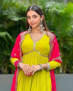 Vestido de fiesta de diseñador Heavy Fox Georgette-Pent Dupatta - Product Image 4