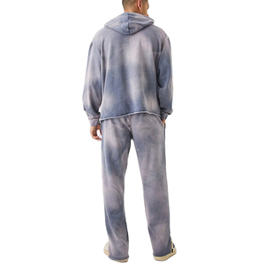 ชุดวอร์มผู้ชายสไตล์สตรีทแวร์ พิมพ์ลาย/สีพื้น สไตล์วินเทจ ล้างสีแบบแอซิด ระบายอากาศได้ดี ซับในผ้าฟลีซ มีฮู้ด ผ้าฝ้าย 100% สำหรับฤดูหนาว - Product Image 2