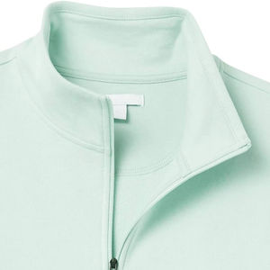 Unisex Casual Long Sleeve Sweatshirt Cotton material Custom logo Solid Color Half <b>Zip</b> Quarter 1/4 Zipper <b>Top</b> Sweatshirt - Product Image 6