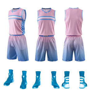 Uniforme de basket-ball pour homme, modèle personnalisé, respirant, ensemble de maillots réversibles avec logo de sublimation, vêtements de sport deux pièces grande taille - Product Image 4