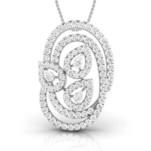 Graceful Pear Embrace <b>Pendant</b> 1.13 Ct E-F VVS-VS Lab Grown Diamond In 14K <b>Solid</b> <b>Gold</b> Bridal Wedding Engagement Party Wear - Product Image 1