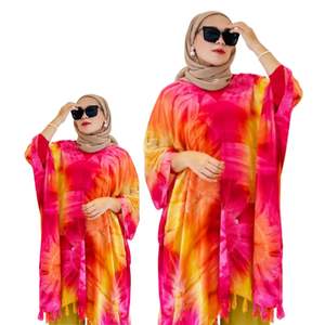 Caftan musulman à la mode doux rayonne TieDye robe pour les femmes - Product Image 1