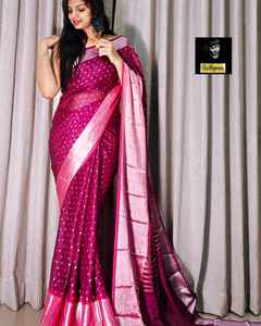 ผ้าแจ็คการ์ด pallu ที่สวยงามใช้งานได้ทั่ว Saree - Product Image 3