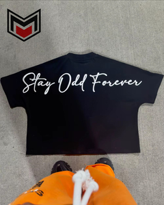 เสื้อยืดสตรีทไซส์ใหญ่ Y2K สำหรับผู้ชายเสื้อยืดผ้าฝ้าย100% ไหล่ปล่อยบ็อกซี่ฟิตเนสพิมพ์ลาย2พาเนล - Product Image 5