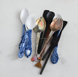 Best Selling Antique Hand Forged Rustic Fish Tail Handle <b>Set</b> of 3 Metal Appetizer Cutlery Server Vintage <b>Flatware</b> <b>Sets</b> Travel - Product Image 6