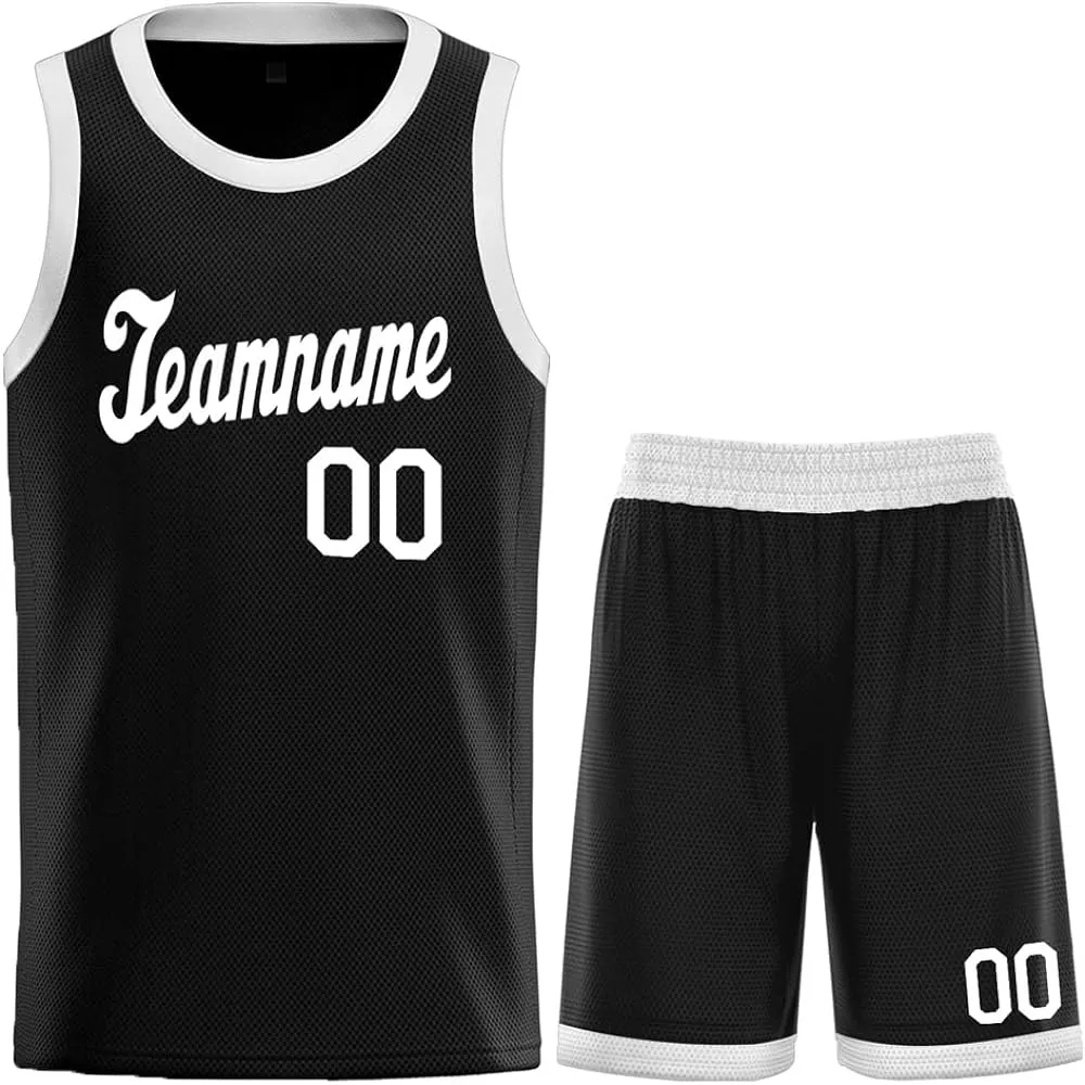 पुरुषों और लड़कों के लिए बास्केटबॉल जर्सी शॉर्ट ब्लैंक एथलेटिक यूनिफ़ॉर्म वैयक्तिकृत मुद्रित टीम का नाम नंबर OEM
