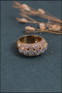 เครื่องประดับแฟชันผู้ชายทองเค18K สีเหลืองทองแท้เบิร์กออก VVS1เพชรโมอิสซาไนต์พร้อมเพชรพลอยเจ็ดชิ้นสำหรับงานแต่งงาน - Product Image 5