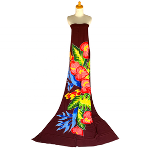 Sarong de playa de una pieza de rayón 100%, selecciones de colores amplios con adornos florales pintados a mano, Pareo con patrón floral - Product Image 5