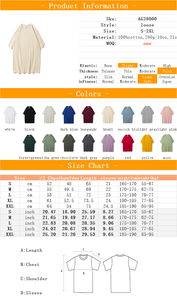 Camiseta de hombre en blanco de algodón 100% de peso pesado Camiseta de gran tamaño Camiseta con logotipo personalizado 17 colores 180GSM Camisa gruesa suelta - Product Image 6