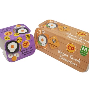 Cajas de Huevos Autoensamblables Impresas Personalizadas con Laminación Mate y Relieve, Reciclables para Envasado de Sushi y Papas Fritas - Product Image 2